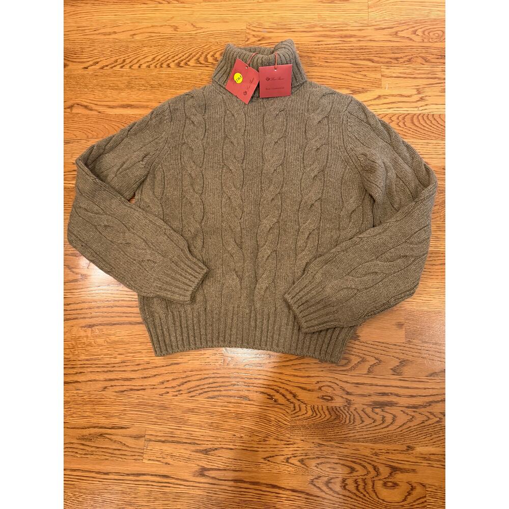 Loro Piana Napier Baby Cashmere Cable Turtleneck Sweater 38 NWT - Picture 2 of 8
